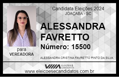 Candidato ALESSANDRA  FAVRETTO 2024 - JOAÇABA - Eleições