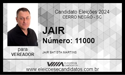 Candidato JAIR 2024 - CERRO NEGRO - Eleições