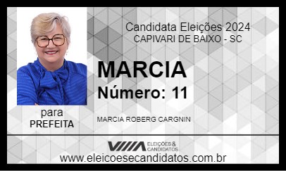 Candidato MARCIA 2024 - CAPIVARI DE BAIXO - Eleições