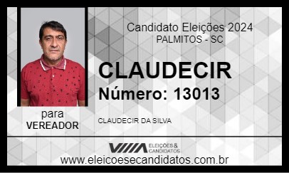 Candidato CLAUDECIR 2024 - PALMITOS - Eleições