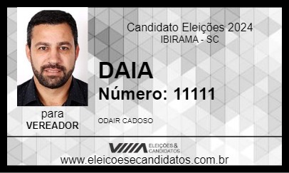 Candidato DAIA 2024 - IBIRAMA - Eleições