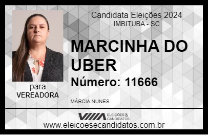 Candidato MARCINHA DO UBER 2024 - IMBITUBA - Eleições