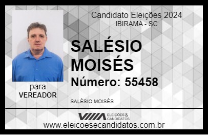 Candidato SALÉSIO MOISÉS 2024 - IBIRAMA - Eleições