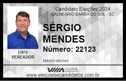 Candidato SÉRGIO MENDES 2024 - BALNEÁRIO BARRA DO SUL - Eleições