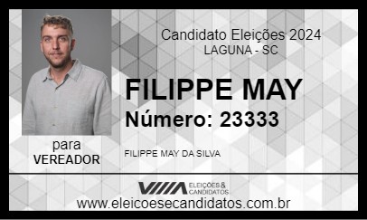 Candidato FILIPPE MAY 2024 - LAGUNA - Eleições