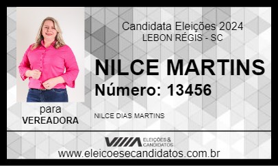 Candidato NILCE MARTINS 2024 - LEBON RÉGIS - Eleições