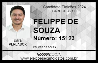 Candidato FELIPPE DE SOUZA 2024 - GAROPABA - Eleições