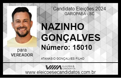 Candidato NAZINHO GONÇALVES 2024 - GAROPABA - Eleições