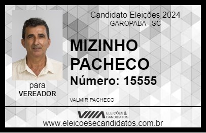 Candidato MIZINHO PACHECO 2024 - GAROPABA - Eleições