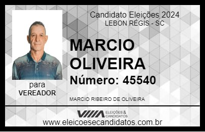 Candidato MARCIO OLIVEIRA 2024 - LEBON RÉGIS - Eleições