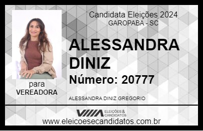 Candidato ALESSANDRA DINIZ 2024 - GAROPABA - Eleições