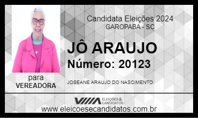 Candidato JÔ ARAUJO 2024 - GAROPABA - Eleições