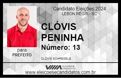 Candidato CLÓVIS PENINHA 2024 - LEBON RÉGIS - Eleições