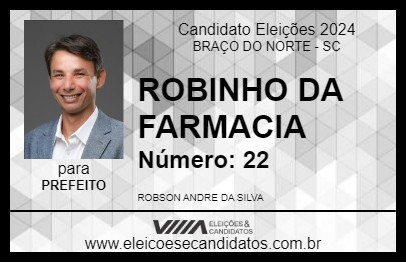 Candidato ROBINHO DA FARMACIA 2024 - BRAÇO DO NORTE - Eleições