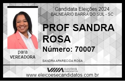 Candidato PROF SANDRA ROSA 2024 - BALNEÁRIO BARRA DO SUL - Eleições