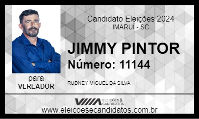 Candidato JIMMY PINTOR 2024 - IMARUÍ - Eleições