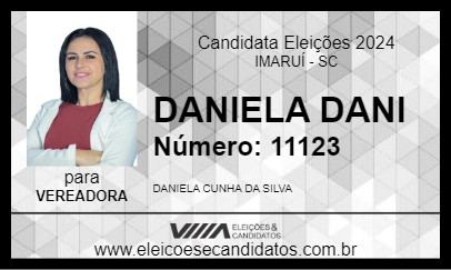 Candidato DANIELA DANI 2024 - IMARUÍ - Eleições