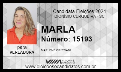 Candidato MARLA 2024 - DIONÍSIO CERQUEIRA - Eleições