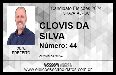 Candidato CLOVIS DA SILVA 2024 - GRAVATAL - Eleições