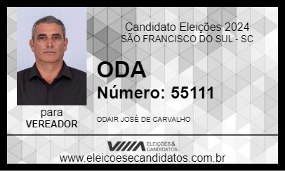 Candidato ODA 2024 - SÃO FRANCISCO DO SUL - Eleições