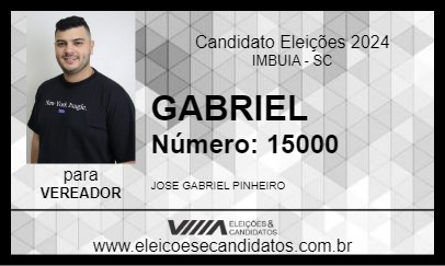 Candidato GABRIEL 2024 - IMBUIA - Eleições