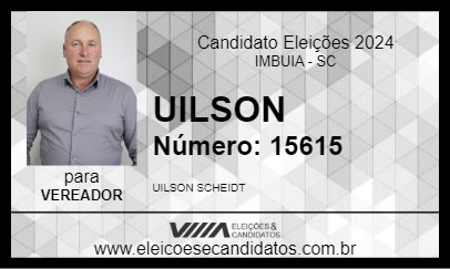 Candidato UILSON 2024 - IMBUIA - Eleições