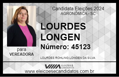 Candidato LOURDES LONGEN 2024 - AGRONÔMICA - Eleições