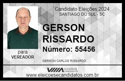 Candidato GERSON RISSARDO 2024 - SANTIAGO DO SUL - Eleições