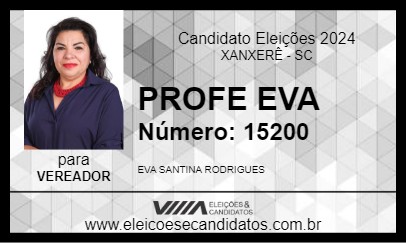 Candidato PROFE EVA 2024 - XANXERÊ - Eleições