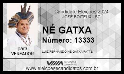 Candidato NÉ GATXA 2024 - JOSÉ BOITEUX - Eleições