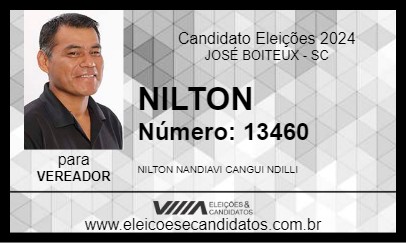 Candidato NILTON 2024 - JOSÉ BOITEUX - Eleições