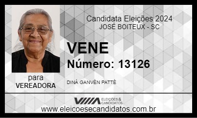 Candidato VENE 2024 - JOSÉ BOITEUX - Eleições