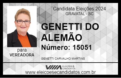 Candidato GENETTI DO ALEMÃO 2024 - GRAVATAL - Eleições