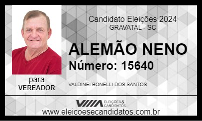 Candidato ALEMÃO NENO 2024 - GRAVATAL - Eleições