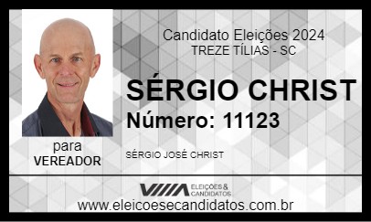 Candidato SÉRGIO CHRIST 2024 - TREZE TÍLIAS - Eleições