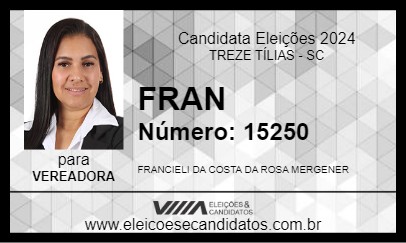 Candidato FRAN 2024 - TREZE TÍLIAS - Eleições