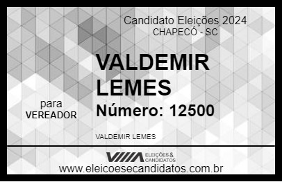 Candidato VALDEMIR LEMES 2024 - CHAPECÓ - Eleições