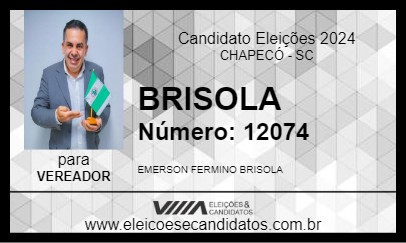 Candidato BRISOLA 2024 - CHAPECÓ - Eleições