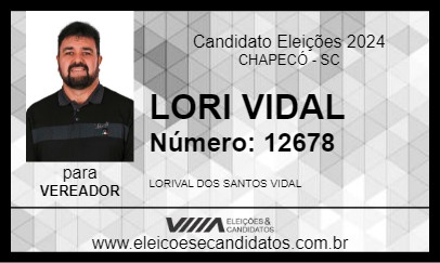 Candidato LORI VIDAL 2024 - CHAPECÓ - Eleições