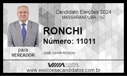 Candidato RONCHI 2024 - MASSARANDUBA - Eleições