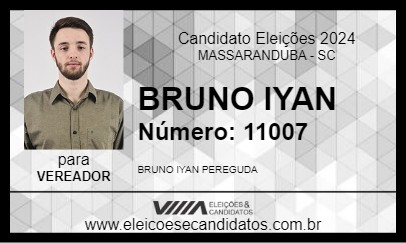 Candidato BRUNO IYAN 2024 - MASSARANDUBA - Eleições