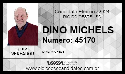 Candidato DINO MICHELS 2024 - RIO DO OESTE - Eleições