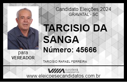 Candidato TARCISIO DA SANGA 2024 - GRAVATAL - Eleições