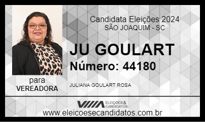 Candidato JU GOULART 2024 - SÃO JOAQUIM - Eleições