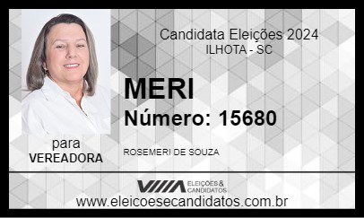 Candidato MERI 2024 - ILHOTA - Eleições