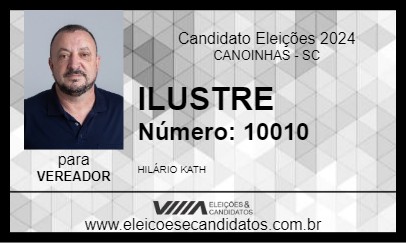 Candidato ILUSTRE 2024 - CANOINHAS - Eleições