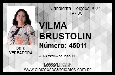 Candidato VILMA BRUSTOLIN 2024 - ITÁ - Eleições