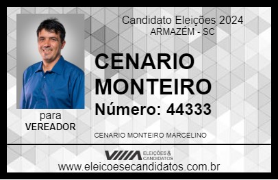 Candidato CENARIO MONTEIRO 2024 - ARMAZÉM - Eleições