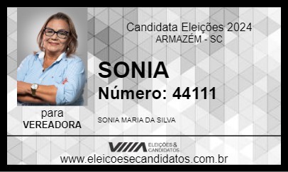 Candidato SONIA 2024 - ARMAZÉM - Eleições