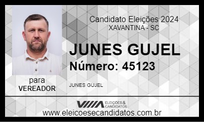 Candidato JUNES GUJEL 2024 - XAVANTINA - Eleições